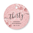 Rose Gold Floral Parties scintillant 30e Anniversa