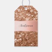 Rose Gold Glam Chunky Parties scintillant Nom