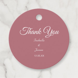 Étiquettes Cadeau Rose Gold Merci