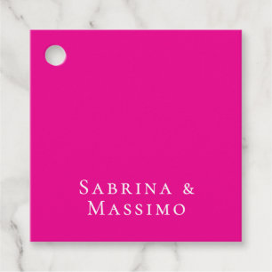 Étiquettes Cadeau Rose Moderne Minimaliste Tendance Votre Nom