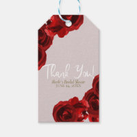 Roses aquarellées rouges blush taupe Mariage moder
