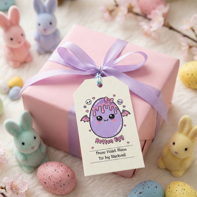 Étiquettes-cadeau Rotten Egg Pastel Goth Easter Pink Lavender (Rotten Egg Pastel Goth Easter Pink Lavender Gift Tags)