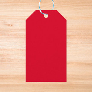 Étiquettes-cadeau Rouge Cadmium Couleur Uni