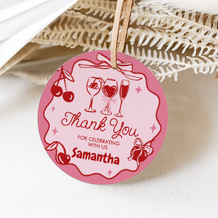 Étiquettes Cadeau Rouge rose Sale Trente Anniversaire