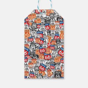 Étiquettes-cadeau Route 66 Signes routiers