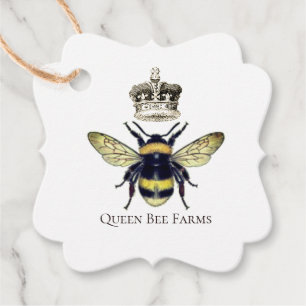 Étiquettes Cadeau Royal Bee And Crown Farm Ou Apiary