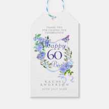 Ruban Rose Bleu 60e Anniversaire