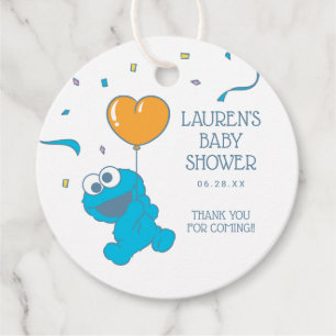 Étiquettes Cadeau Rue Sésame Baby shower Monster de cookies