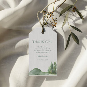 Étiquettes-cadeau Russe Woodland Mountain Forest Pine Mariage Merci