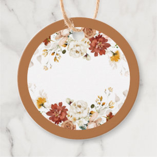 Étiquettes Cadeau Rust Orange Mimosa Bar Juice Tags pour écriture ma