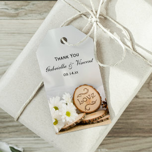 Étiquettes-cadeau Rustic Daisies Woodland Wedding Favor Tags