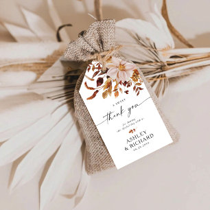 Étiquettes-cadeau Rustic Fall quitte Mariage