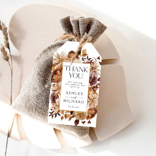 Étiquettes-cadeau Rustic Fall quitte Mariage