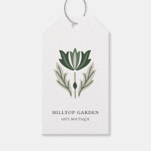 Étiquettes-cadeau Rustic Green Thistle Floral Prix Tags