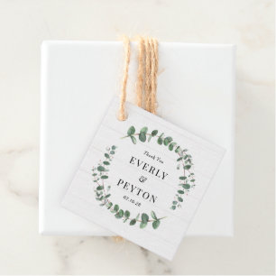 Étiquettes Cadeau Rustic Greenery Wedding Favor Tags