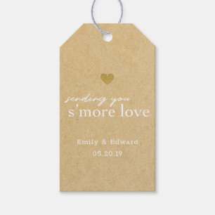 Étiquettes-cadeau Rustic Kraft S'more Love Custom Wedding Favor Tags