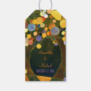 Étiquettes-cadeau Rustic Love Trees Mariage Merci