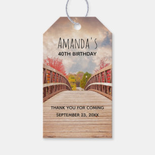 Étiquettes-cadeau Rustic Wooden Bridge in the Country Tags cadeaux