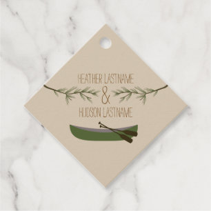 Étiquettes Cadeau Rustique À feuillage persistant Branches Mariage d