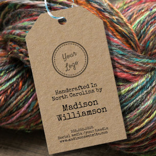 Étiquettes-cadeau Rustique artisanal dans votre pays Ajouter votre l