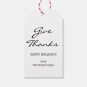 Étiquettes-cadeau Rustique Kraft Donner Merci Thanksgiving Tags cade