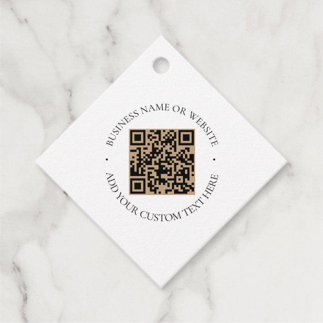 Étiquettes Cadeau Rustique Kraft Moderne Design Professionnel (Devant)