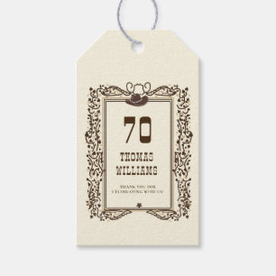 Étiquettes-cadeau Rustique Occidental Vintage Élégant Fête de Grange