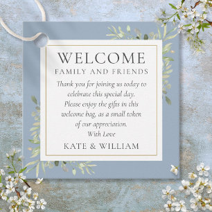 Étiquettes Cadeau Sac cadeau de bienvenue pour Mariage de feuillage 