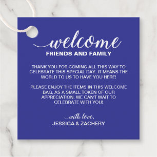Étiquettes Cadeau Sac cadeau Mariage bleu