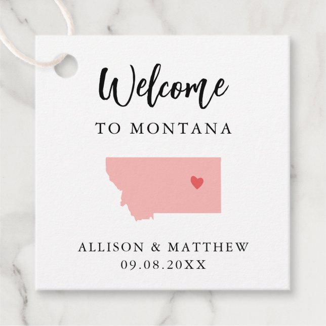 Étiquettes Cadeau Sac d'accueil Mariage Montana couleur (Devant)