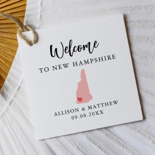 Étiquettes Cadeau Sac de bienvenue pour mariage au New Hampshire de 