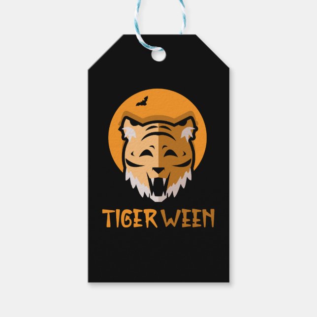 Étiquettes-cadeau Safari Afrique serengeti faune halloween tiger (Devant)