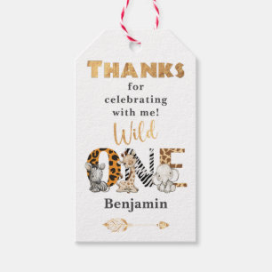 Étiquettes-cadeau Safari Wild One Birthday Merci Tags cadeaux