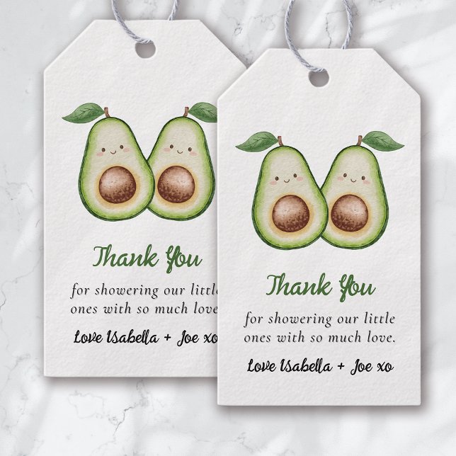 Étiquettes-cadeau Saint Guacamole Twins drôle Merci (Créateur téléchargé)