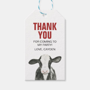 Étiquettes-cadeau Saint Vache Anniversaire Merci Cartes