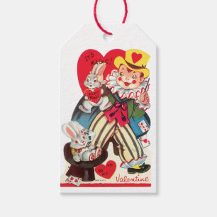 Étiquettes-cadeau Saint Valentin garçon avec Coeur de lapin