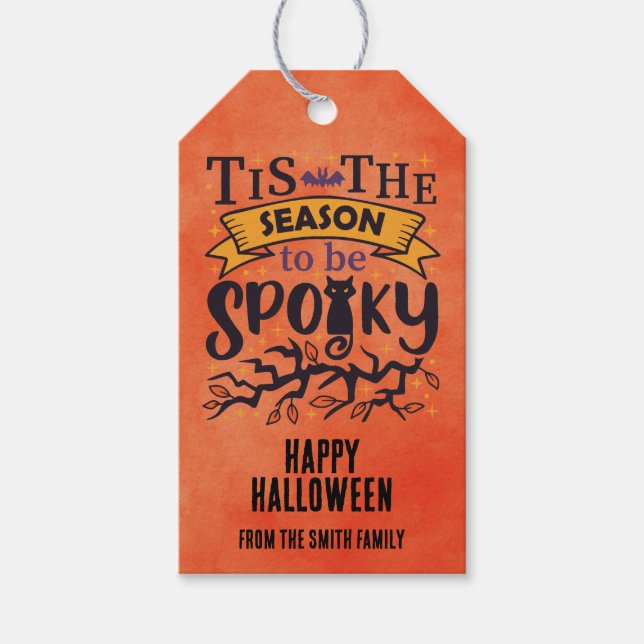 Étiquettes-cadeau Saison personnalisée pour être effrayant Halloween (Devant)
