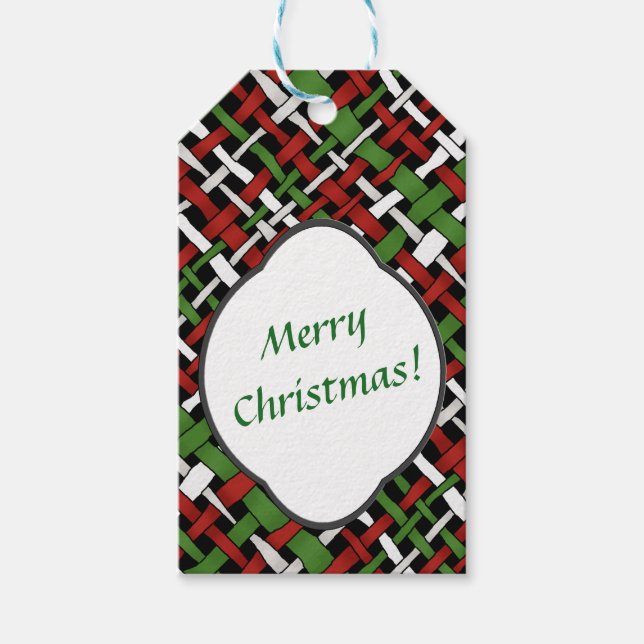 Étiquettes-cadeau Saison Rustique Burlap n'importe quel texte (Devant)