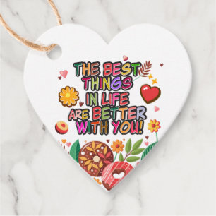 Étiquettes Cadeau Salle de classe Saint-Valentin Fleur de beigne Per