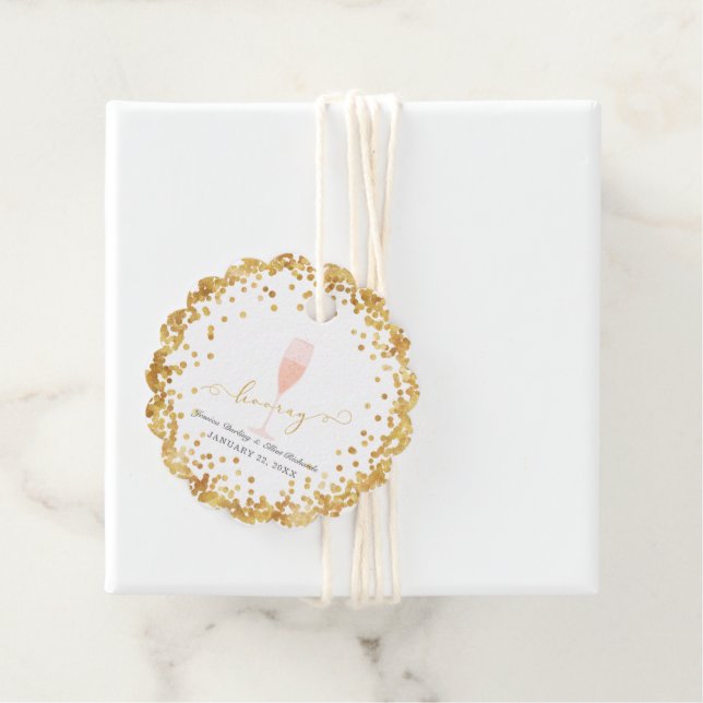 Étiquettes Cadeau Salut ! Bachelorette Fiançailles Brunch (En situation)