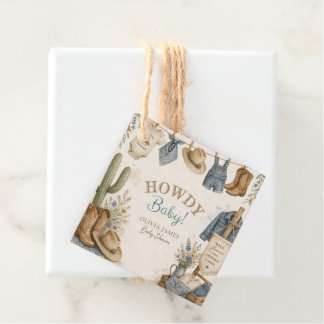 Étiquettes Cadeau Salut bébé shower western désert bébé
