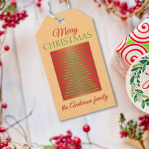 Salutation minimaliste, rouge et verte Joyeux Noël