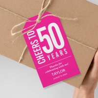 Salutations à 50 ans Hot Pink Party Favor