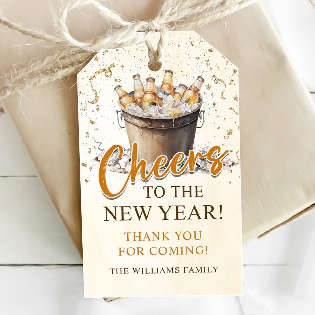 Étiquettes-cadeau Salutations à la fête du Nouvel An (Créateur téléchargé)