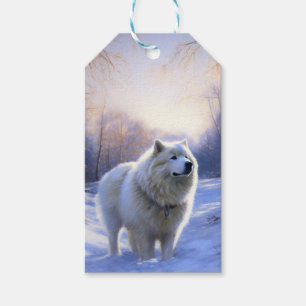 Étiquettes-cadeau Samoyed Let It Snow Christmas