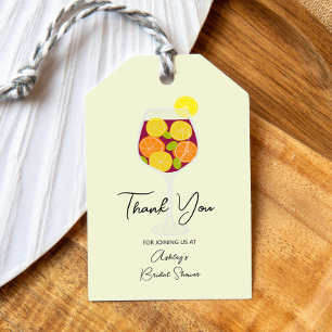 Étiquettes-cadeau Sangria & Tapas Espagnol Cocktail Fête des mariées