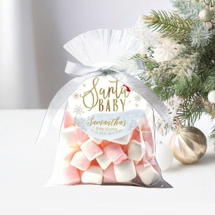 Étiquettes Cadeau Santa Bébé Noël Hiver