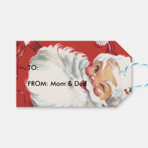 Étiquettes-cadeau Santa Claus