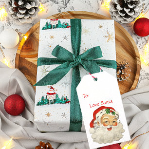 Étiquettes-cadeau Santa Claus à : De : Noël