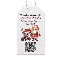Santa Claus Two Sides Business Card Edit QR Code